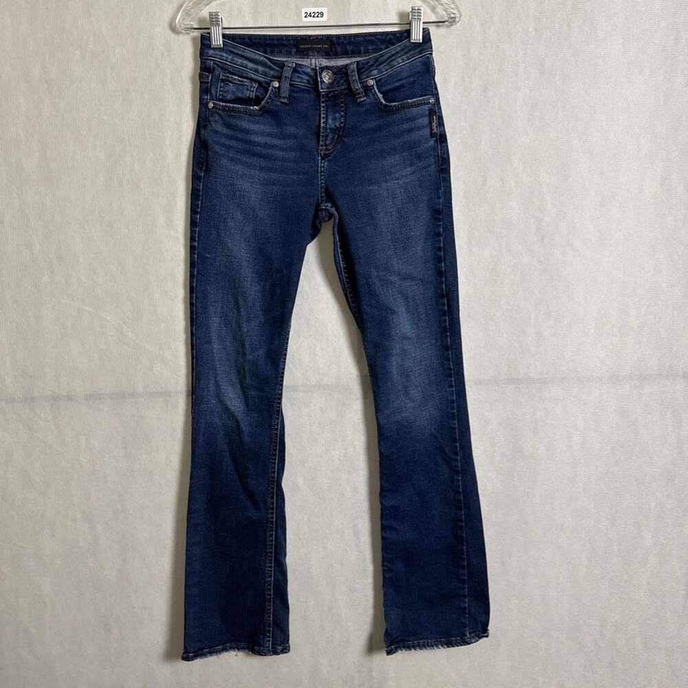 Silver Jeans Women's Size 24x31 Dark Wash Denim Aiko Slim Bootcut Jeans